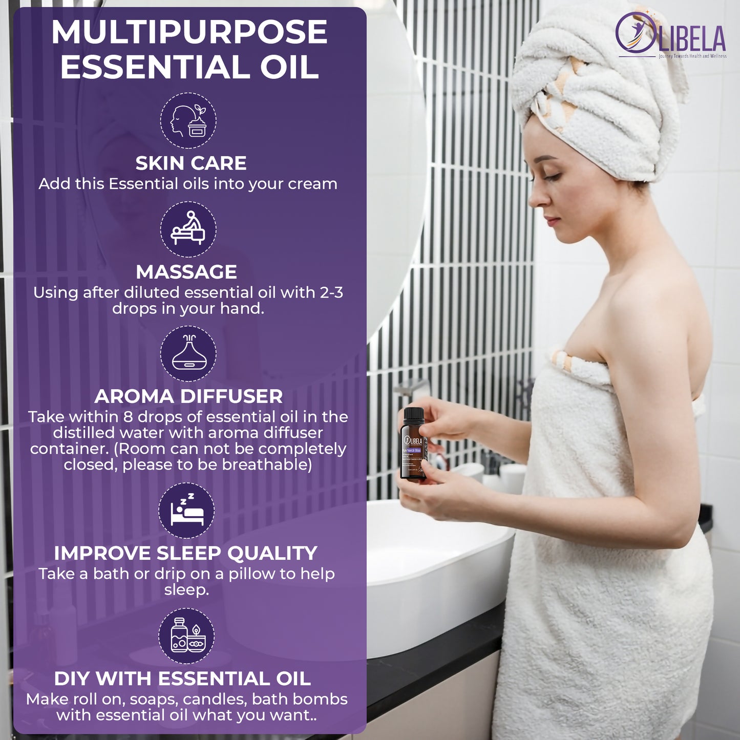 Olibela Pure Neroli Bliss - 100% Natural Neroli Essential Oil