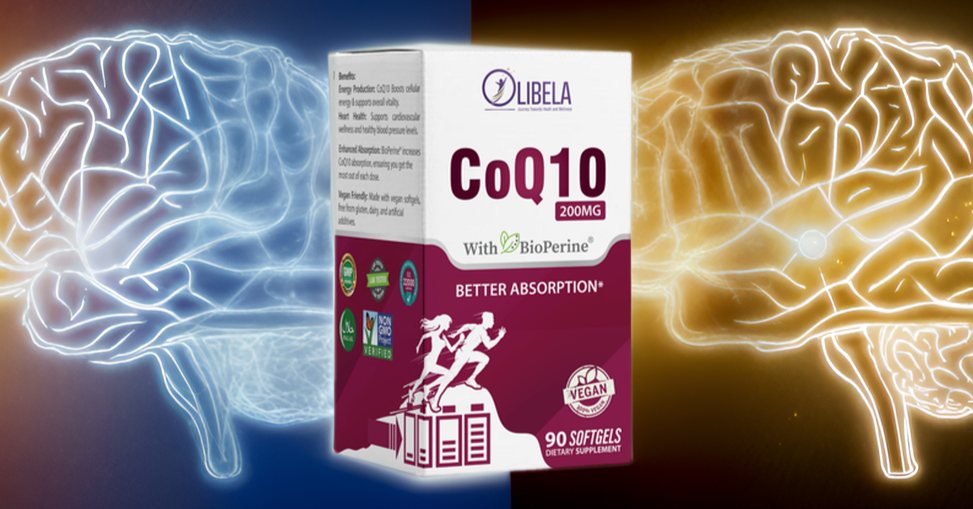 OLIBELA CoQ10 200mg Vegan Softgels with BioPerine, 2X Absorption, Naturally Fermented