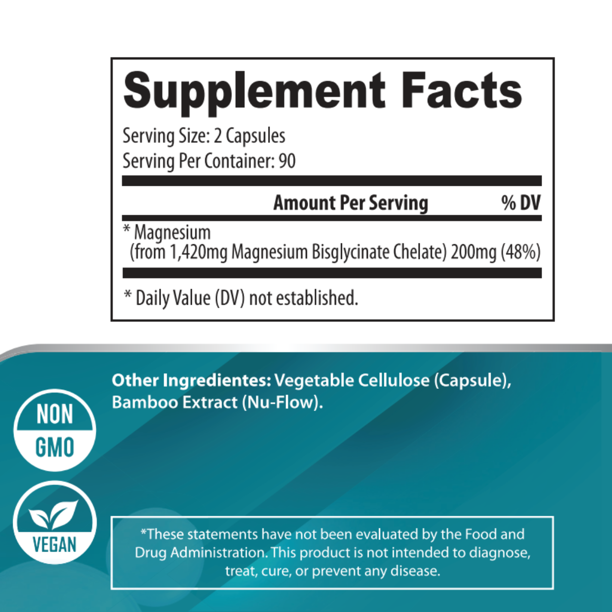 Olibela Premium Magnesium Glycinate 1420mg – 100% Fully Reacted & Non-Buffered Chelate Vegan