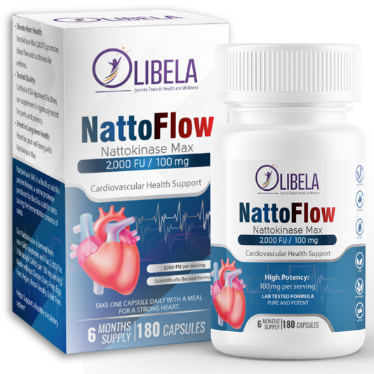 OLIBELA Nattokinase 2,000FU 180 Capsules - Heart Health & Blood Flow. Vegan & Non-GMO