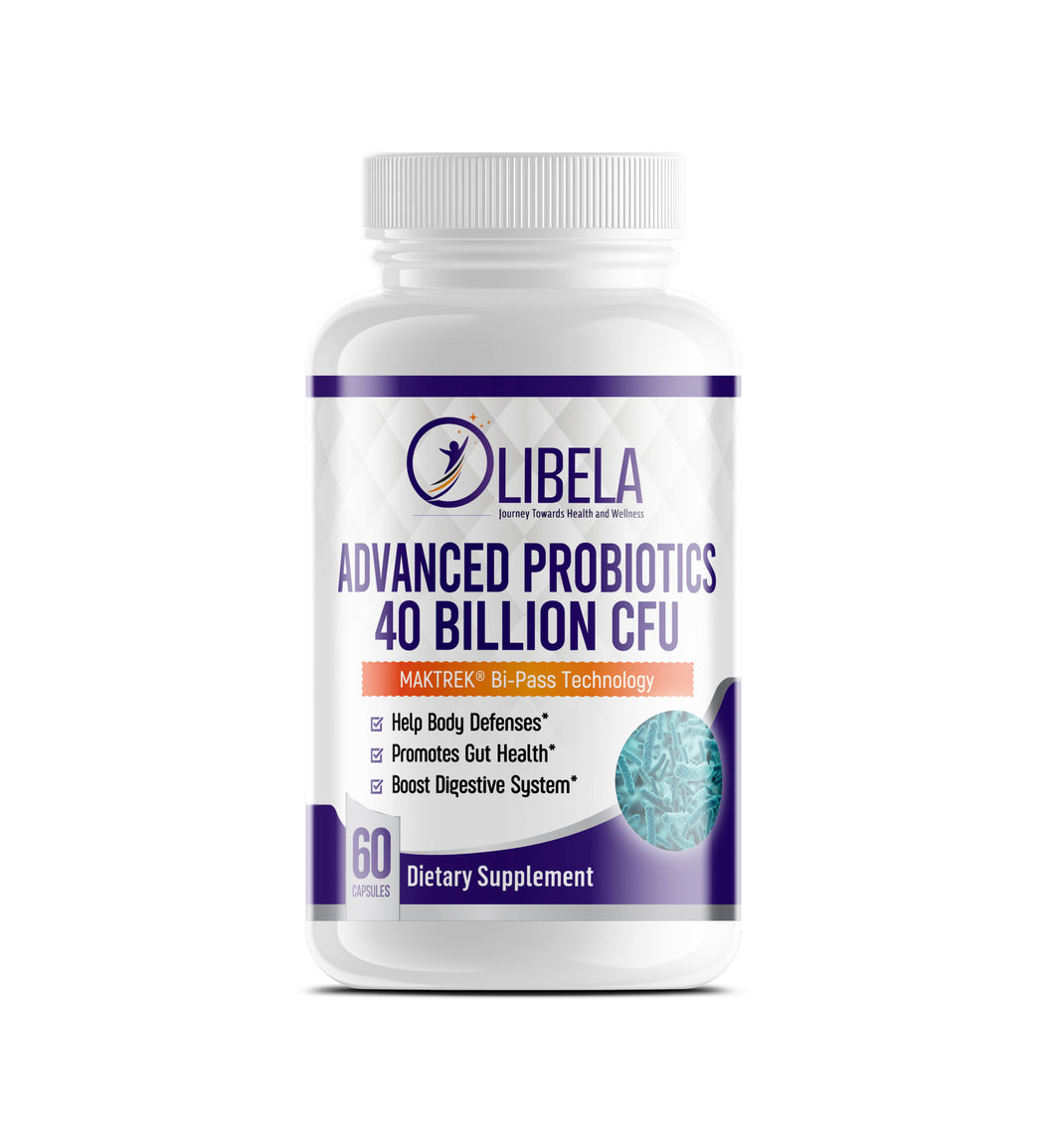 Probiotic 40 Billion CFU - Prebiotics - Probiotics For Women & Men Complete Shelf Stable Probiotic Supplement with Prebiotics & Digestive Enzymes, MAKTREK (Bi-Pass Technology) | 60 Caps.
