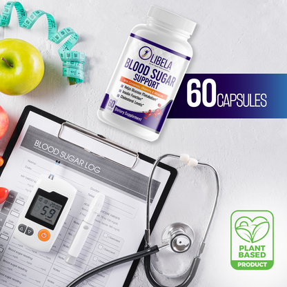 Olibela Health Blood: potencia el metabolismo de la glucosa y reduce naturalmente los niveles de azúcar en sangre, 60 cápsulas