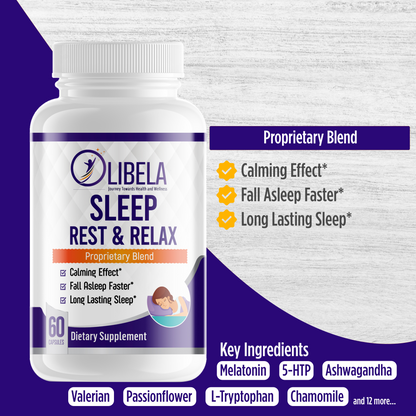 Olibela Sleep &amp; Relax - Ayuda a dormir, descansar y relajarse de forma natural. 100 % natural y vegano.