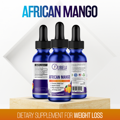 Olibela African Mango - Líquido para perda de peso, queima, desintoxica, aumenta a resistência e o nível de energia, combate desejos 