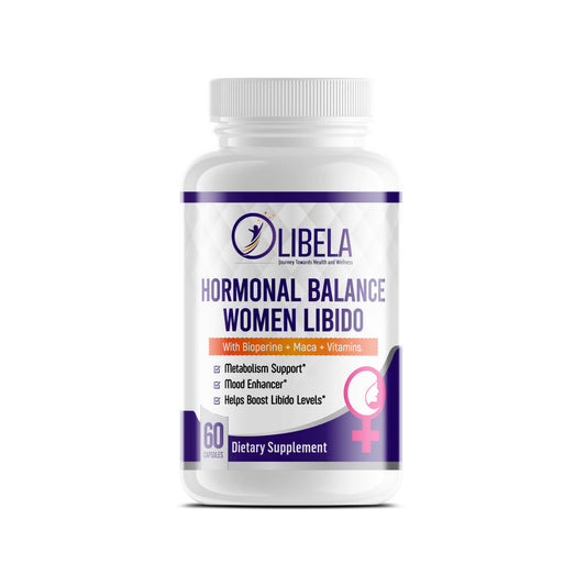 Fórmula para el equilibrio hormonal: potenciador de la libido para mujeres, apoyo al metabolismo, mejora el estado de ánimo y ayuda a mejorar los niveles de estrógeno. Con bioperina, maca y vitaminas, 60 cápsulas